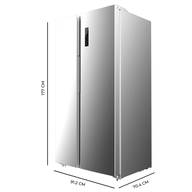 Cecotec Bolero CoolMarket SBS 562 Inox D Frigorífico americano Side by Side inox 177cm alto y 91 2cm ancho con 562L de capacidad Total No Frost con compresor Inverter Plus y Sistema Multi AirFlow. Además cuenta con el modo Fas Rebajas top