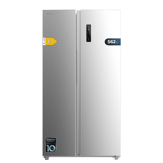 Cecotec Bolero CoolMarket SBS 562 Inox E Frigorífico americano Side by Side inox 177cm alto y 91 2cm ancho con 562L de capacidad Total No Frost con compresor Inverter Plus y Sistema Multi AirFlow. Además cuenta con el modo Fas
