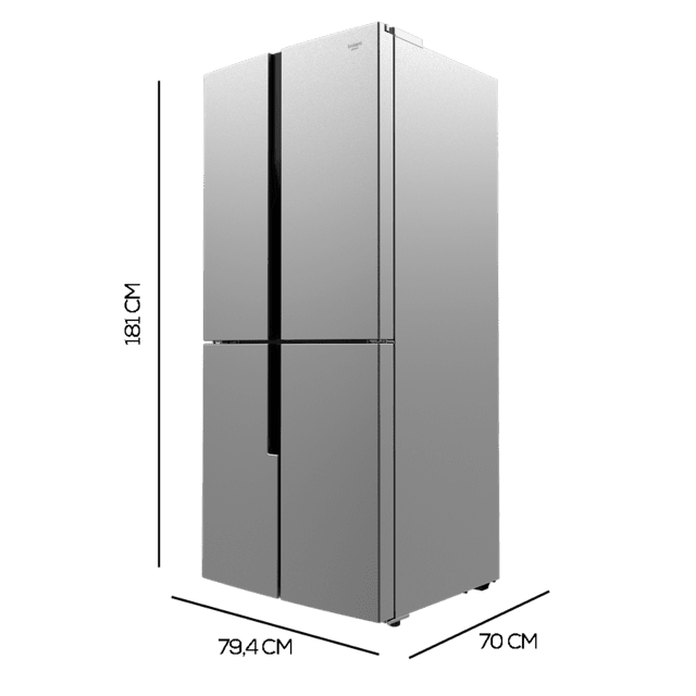 Cecotec Bolero CoolMarket 4D 454 Inox Frigorífico americano 4 puertas Frigorífico americano 4 puertas COMPRAR AHORA