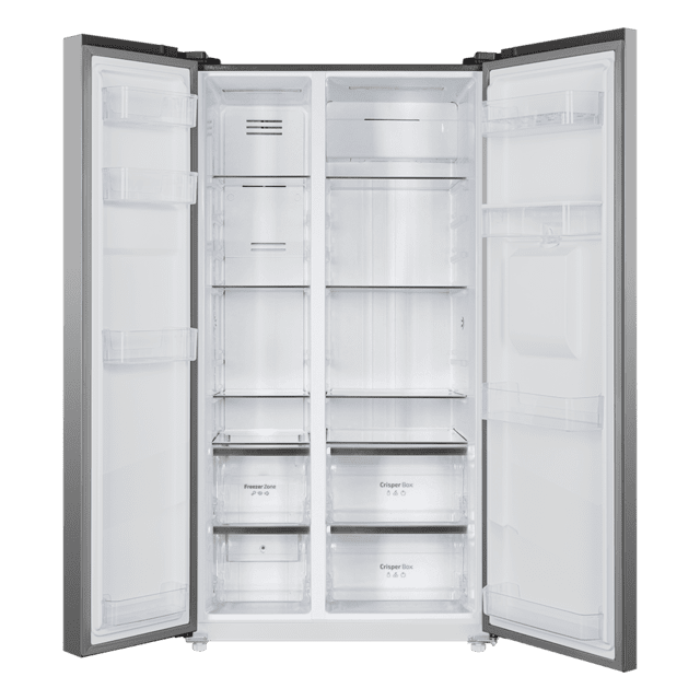 Cecotec Bolero CoolMarket SBS 559 Inox E Frigorífico americano Side by Side Inox con 559 litros de capacidad 177 cm de alto y 90 cm ancho clase E con sistema Multi Air Flow Total No Frost motor inverter plus. Frigorífico ameri Último día