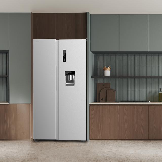 Cecotec Bolero CoolMarket SBS 559 Inox E Frigorífico americano Side by Side Inox con 559 litros de capacidad 177 cm de alto y 90 cm ancho clase E con sistema Multi Air Flow Total No Frost motor inverter plus. Frigorífico ameri Último día
