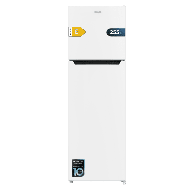 Cecotec Bolero CoolMarket 2D 255 NF White E Frigorífico de 2 puertas color blanco de 170cm de alto y 54 5cm de ancho con gran capacidad de 255 Litros y Motor Inverter con 10 años de garantía. Sistema de conservación No Frost