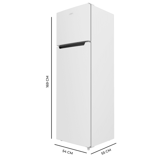 Cecotec Bolero CoolMarket 2D 261 White E Frigorífico de dos puertas blanco 169 de alto y 54 de ancho 261 litros Defrost clase energética E y con modo Fast Freezing Frigorífico Rebajas de fin de temporada