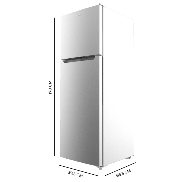 Cecotec Bolero CoolMarket 2D 348 NF Inox E Frigorífico de 2 puertas acero inoxidable de 170cm de alto y 59 5cm de ancho con gran capacidad de 348 Litros y Motor Inverter con 10 años de garantía. Sistema de conservación No Fr Precio ultrabajo