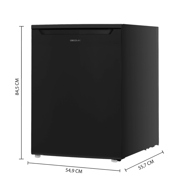 Cecotec Bolero CoolMarket TT 107 Black Mini frigorífico de 107 litros de capacidad color black clase E temperatura regulable Crisper Box cajón congelador y nivel sonoro bajo. Mini Frigorifico / Mini nevera 107 litros Outlet online