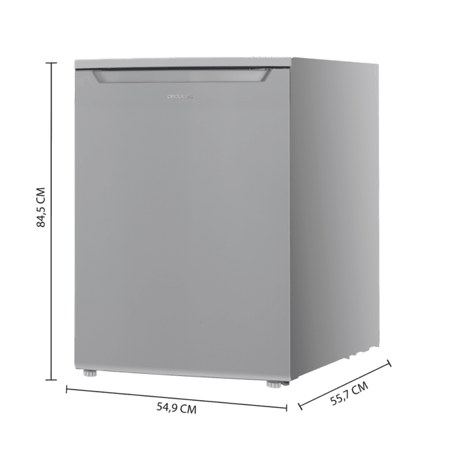 Cecotec Bolero CoolMarket TT 107 Inox Mini frigorífico de 107 litros de capacidad color Inox clase E temperatura regulable Crisper Box cajón congelador y nivel sonoro bajo. Mini frigorífico 107 litros Rebajas