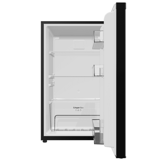 Cecotec Bolero CoolMarket TT 114 L Black Mini frigorífico negro de 83 6 cm de alto y 50 6 cm de ancho con capacidad de 114L clase energética E Crisper Box Luz LED interior función defrost y control temperatura mecánico. Mini Venta caliente