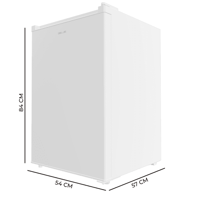 Cecotec Bolero CoolMarket TT 133 L White Mini frigorífico blanco de 83 5 cm de alto y 55 1 cm de ancho con capacidad de 133L clase energética E Crisper Box Luz LED interior función defrost y control temperatura mecánico. Min Rebajas baratas