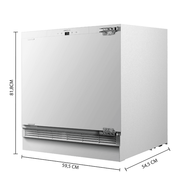 Cecotec Frigorifico Bolero CoolMarket TT BI 138 White E Mini frigorífico integrable de 138 litros de capacidad clase E display touch y Fast Cooling. Mini frigorífico integrable Liquidación