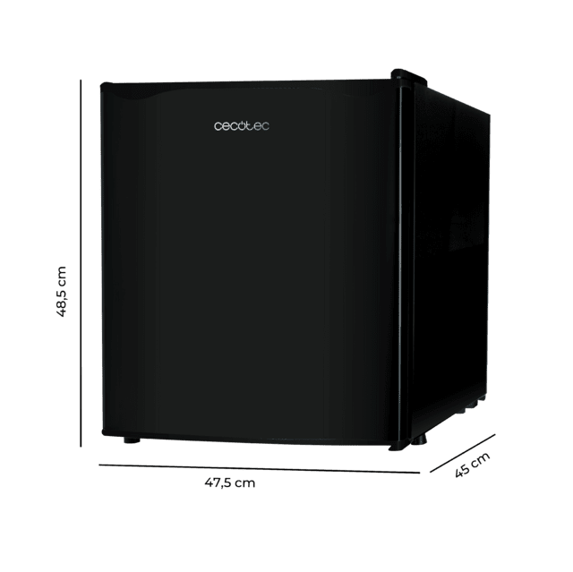 Cecotec GrandCooler 20000 L SilentCompress Black Mini Frigorífico acero inoxidable capacidad de 46 Litros 48 7 de ancho y 48 cm de alto puerta reversible funcionamiento cíclico clase energética E Mini Frigorífico acero inoxi Últimos 3 días