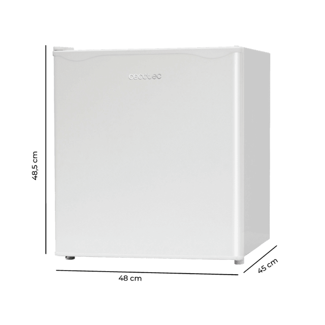 Cecotec GrandCooler 20000 L SilentCompress White E Mini Frigorífico blanco capacidad de 46 Litros 48 cm de ancho y 48 7 cm de alto puerta reversible funcionamiento cíclico clase energética E Mini Frigorífico ÚLTIMAS EDICIONES