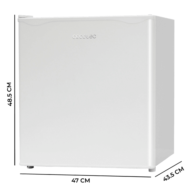 Cecotec GrandCooler 20000 SilentCompress White E Mini Frigorífico blanco compartimento congelador interior capacidad de 46 Litros 48 7 de ancho y 48 cm de alto puerta reversible funcionamiento cíclico clase energética E Mini Último día