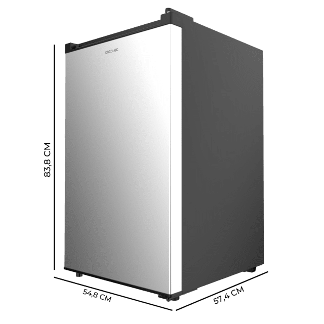 Cecotec Bolero CoolMarket TF 97 Inox Congelador vertical sobremesa inox de 83 5 cm de alto y 55 1 cm de ancho con gran capacidad de 97L y clase energética E. Congelador Tienda de fábrica