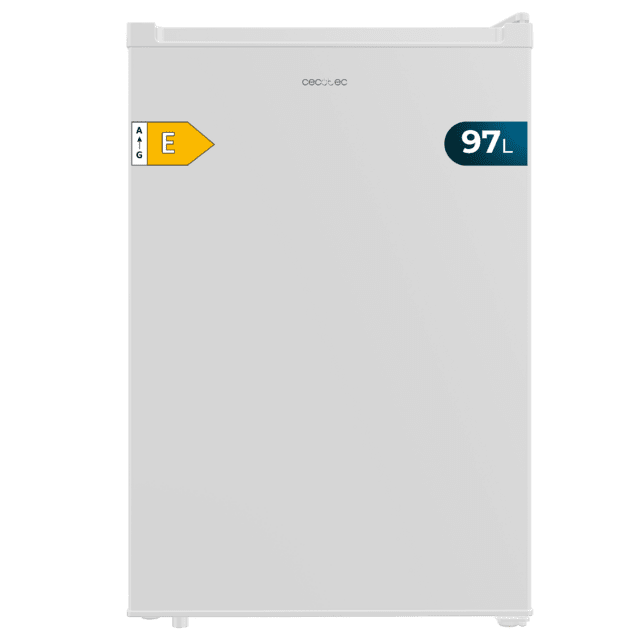 Cecotec Bolero CoolMarket TF 97 White Congelador vertical sobremesa blanco de 83 5 cm de alto y 55 1 cm de ancho con gran capacidad de 97L y clase energética E. Congelador