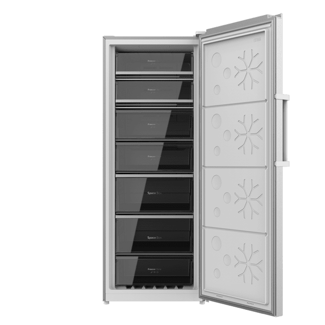 Cecotec Bolero CoolMarket UF 380 inox Congelador vertical convertible a frigorífico con capacidad de 380 Litros 185.5cm de alto y 71cm de ancho compresor inverter de bajo consumo display en puerta acabado inox NoFrost clase ene En oferta