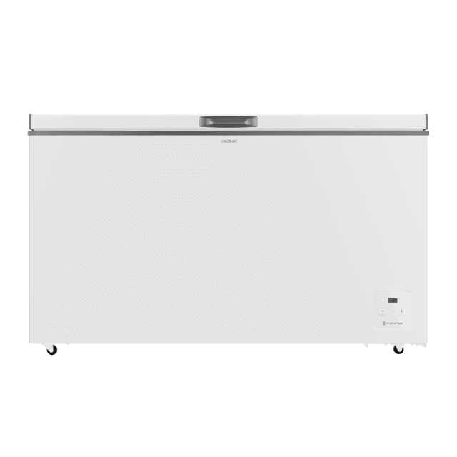 Cecotec Bolero CoolMarket Chest 400 white E Cogelador horizontal blanco 83 5cm alto y 136 5cm ancho con 400 L de capacidad compresor Inverter Plus conversible a frigorífico clase energética E dos cestas y con modo Fast Freezin Descuentos del mes