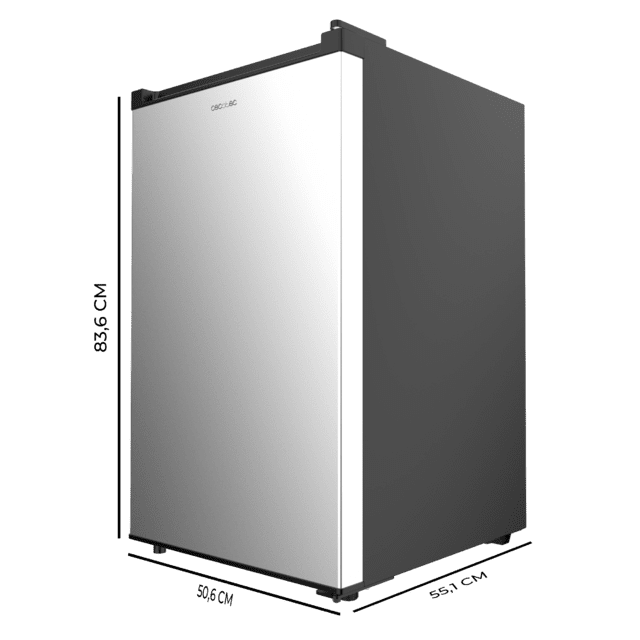 Cecotec Bolero CoolMarket TF 87 Inox Congelador vertical sobremesa inox de 83 6 cm de alto y 50 6 cm de ancho con gran capacidad de 87L y clase energética E. Congelador Última moda