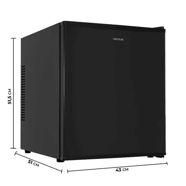 Cecotec Bolero CoolMarket BC SD 47 Black Nevera Mini Bar termoeléctrica silenciosa con capacidad para 44 Litros. Control mecánico y luz LED interior. Clase energética E Nevera Mini Bar  Ofertas especiales