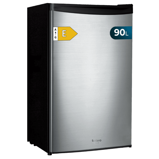 Cecotec Bolero CoolMarket TT 90 Inox E Mini frigorífico inox de 83cm alto y 47cm ancho con 90L de capacidad control de temperatura regulable y compartimento de conservación. Mini frigorífico Precio ultrabajo