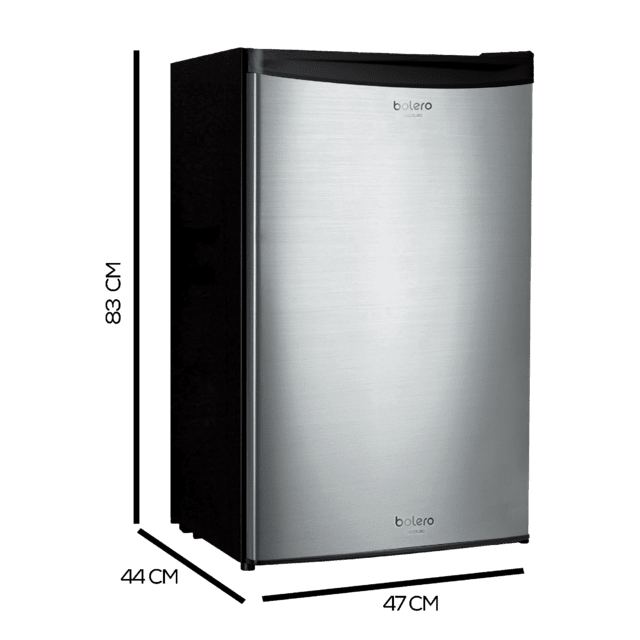 Cecotec Bolero CoolMarket TT 90 Inox E Mini frigorífico inox de 83cm alto y 47cm ancho con 90L de capacidad control de temperatura regulable y compartimento de conservación. Mini frigorífico Precio ultrabajo