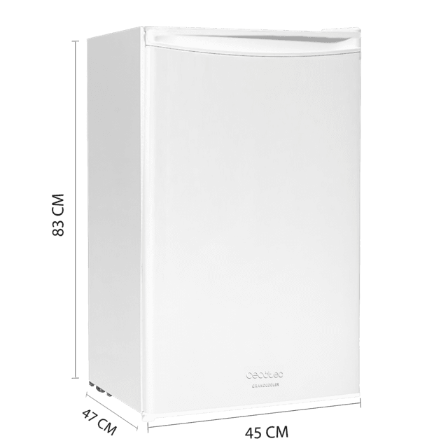 Cecotec Bolero CoolMarket TT 90 White E Mini frigorífico sobremesa blanco 83cm alto y 47cm ancho con 90L de capacidad control de temperatura regulable y compartimento de conservación. Mini frigorífico  Devoluciones gratuitas