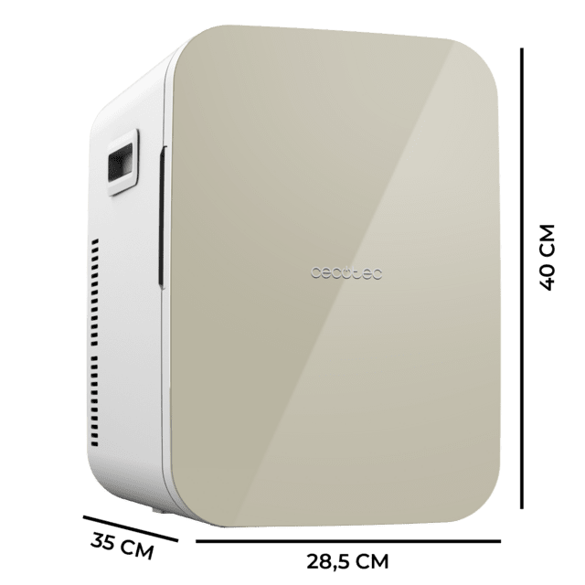 Cecotec Bolero MiniCooling 20L Bahamas Beige Frigorífico con funcionamiento 12V-220V compatible con coches y caravanas función enfriamiento y calentamiento rango temperatura de 7 a 65 ºC y transporte fácil. Mini frigorífico Gran oferta