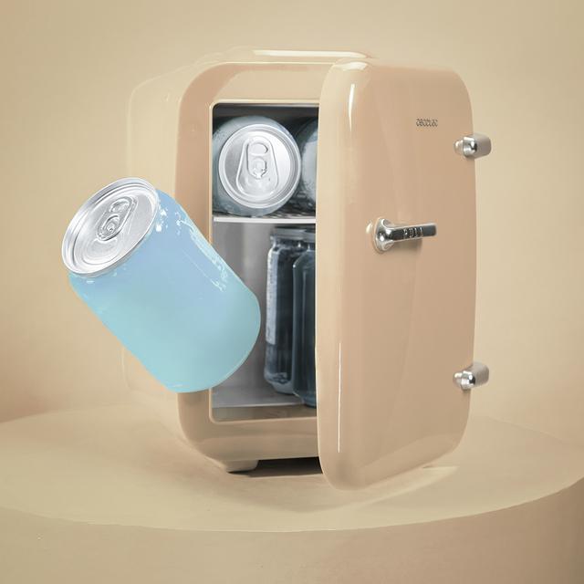 Cecotec Bolero MiniCooling 4L Habana Cream Frigorífico con funcionamiento 12 V-220 V compatible coche y caravanas función enfriamiento y calentamiento rango temperatura 7-65 ºC transporte fácil. Frigorífico Últimos 3 días