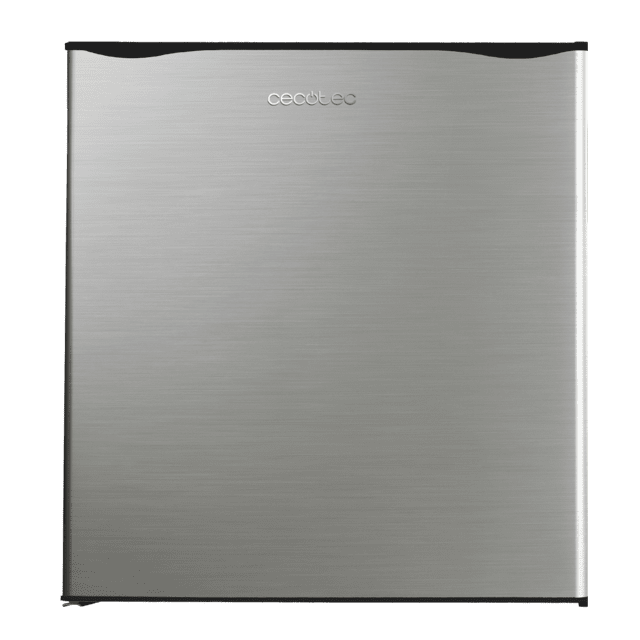Cecotec GrandCooler 20000 SilentCompress Inox E Mini Frigorífico acero inoxidable compartimento congelador interior capacidad de 46 Litros 47 de ancho y 48.5 cm de alto puerta reversible funcionamiento cíclico clase energétic Limitado a 3 días