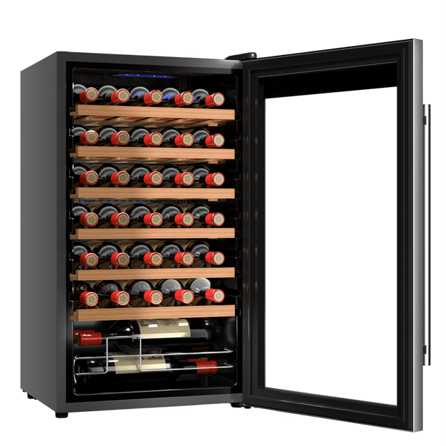 Cecotec Bolero GrandSommelier 34030 Inox Compressor Vinoteca de 34 botellas de capacidad con sistema compresor de enfriamiento que garantiza un alto rendimiento. Temperatura regulable y luz LED interior. Vinoteca Precio ultrabajo