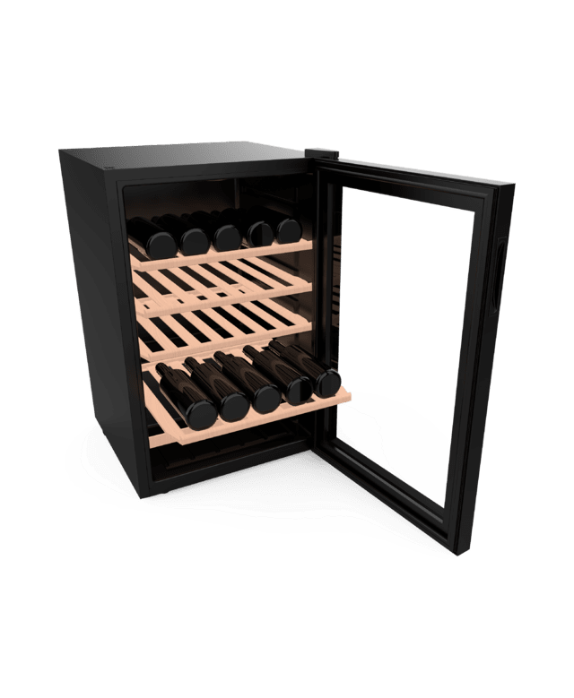 Cecotec Bolero GrandSommelier 4850 Black Compressor Vinoteca de 48 botellas de capacidad con sistema compresor de enfriamiento que garantiza un alto rendimiento. Temperatura regulable y luz LED interior. Vinoteca Devoluciones gratuitas