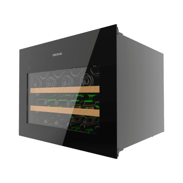 Cecotec Bolero GrandSommelier BI 28000 Touch Black Compressor Vinoteca completamente integrable con cristal negro Apertura táctil mediante sensor Zona temperatura 5ºC a 20ºC Capacidad 28 Botellas Dimensiones 45x60cm Iluminaci Outlet online