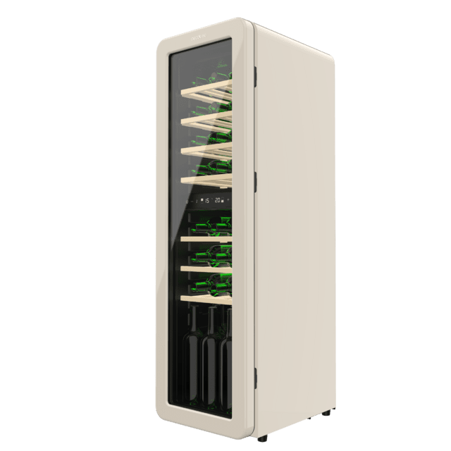Cecotec Bolero GrandSommelier Origin Duo 30 Hit Beige Vinoteca de diseño retro color negro con dos zonas de temperatura Capacidad para 30 botellas Control electrónico de temperatura mediante display LED Temperatura Zona 1 de 5 Tienda