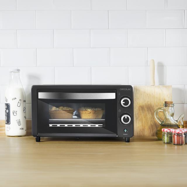 Cecotec Bake&Toast 1090 Black Hornos eléctricos de sobremesa eléctrico multifunción 10 litros de capacidad y puerta con doble cristal. Horno de sobremesa Rebajas top