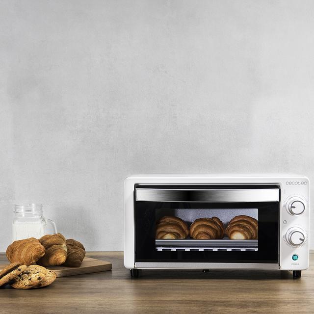 Cecotec Bake&Toast 1090 White Horno tostador de sobremesa eléctrico multifunción 10 litros de capacidad y puerta con doble cristal. Horno de sobremesa Envío gratis