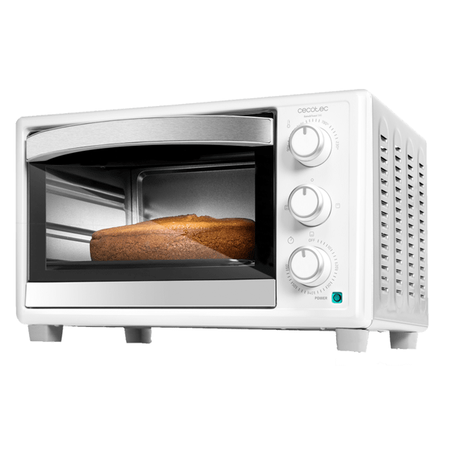 Cecotec Bake&Toast 2300 White Horno tostador de sobremesa eléctrico multifunción 23 litros de capacidad y puerta con doble cristal. Horno de sobremesa 