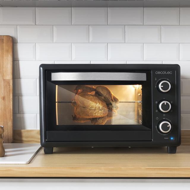 Cecotec Bake&Toast 3090 Black Gyro Hornos eléctricos de convección con rustidor de 30 litros de capacidad 5 modos y luz interior. Horno de sobremesa  COMPRAR AHORA