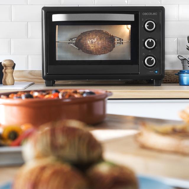 Cecotec Bake&Toast 3090 Black Gyro Hornos eléctricos de convección con rustidor de 30 litros de capacidad 5 modos y luz interior. Horno de sobremesa  COMPRAR AHORA