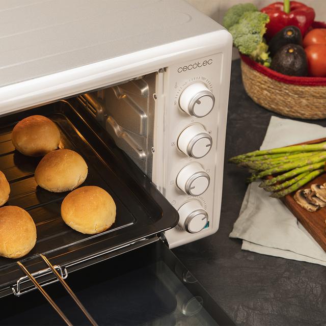 Cecotec Bake&Toast 6090 White Gyro horno sobremesa con capacidad de 60 litros 12 funciones combinables gran potencia de 2200W y equipado con luz interior. Hono de sobremesa Precio de fábrica