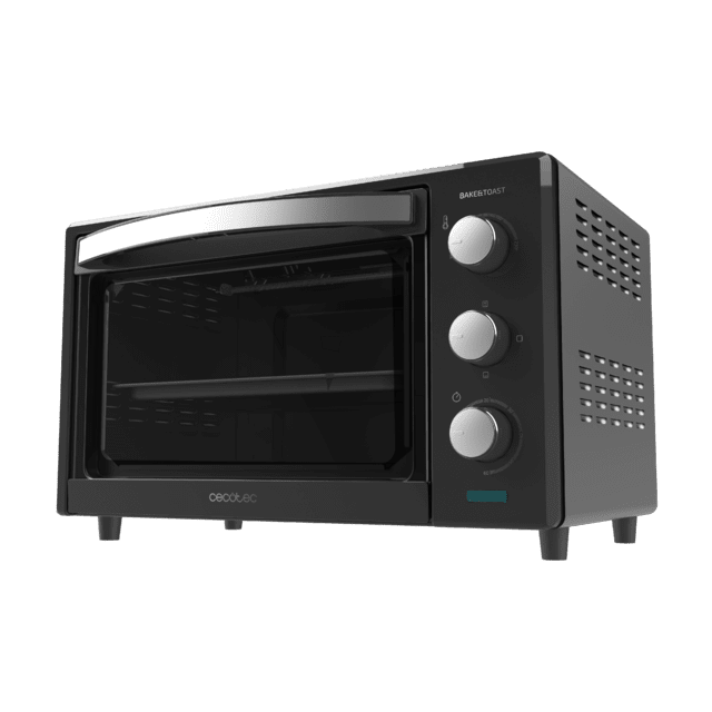 Cecotec Bake&Toast 2400 Black. Horno de Sobremesa Tostador 24 L de 1500 W 3 Modos de Calor Temporizador Temperatura regulable Puerta de Doble Cristal y Acabados en Acero Inox Horno de sobremesa Solo queda un día