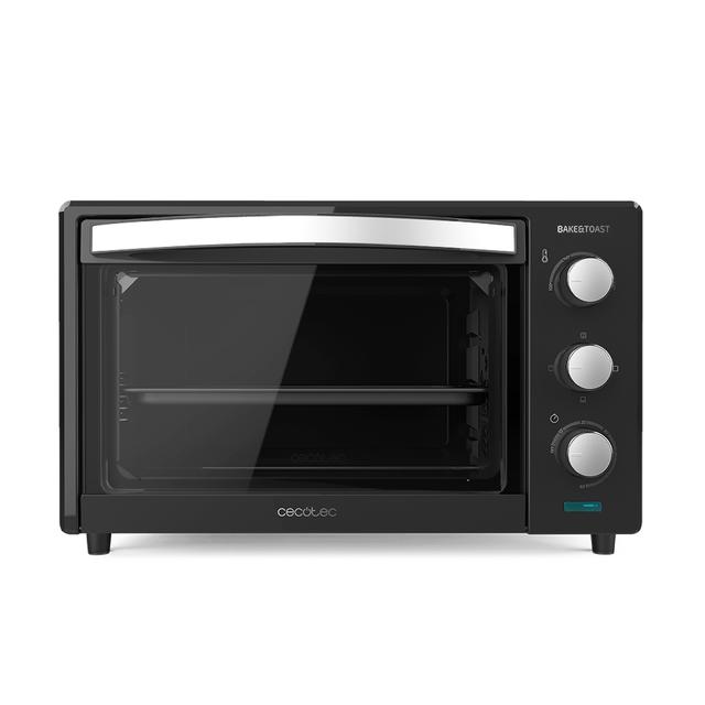 Cecotec Bake&Toast 2400 Black. Horno de Sobremesa Tostador 24 L de 1500 W 3 Modos de Calor Temporizador Temperatura regulable Puerta de Doble Cristal y Acabados en Acero Inox Horno de sobremesa Solo queda un día