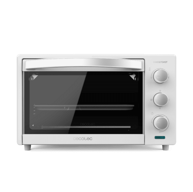 Cecotec Bake&Toast 2400 White. Horno de Sobremesa Tostador 24 L de 1500 W 3 Modos de Calor Temporizador Temperatura regulable Puerta de Doble Cristal y Acabados en Acero Inox Horno de sobremesa Superdescuento