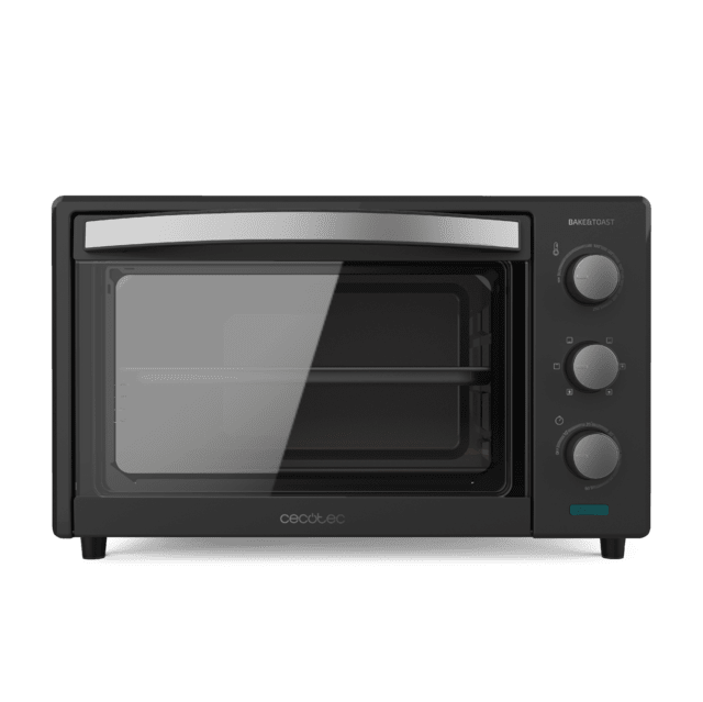 Cecotec Bake&Toast 2800 Black. Horno de Sobremesa de Convección 28 L de 1600 W Multifunción 6 Modos de Calor Temporizador Temperatura regulable Puerta de Doble Cristal Acero Lacado Horno de sobremesa Grandes descuentos
