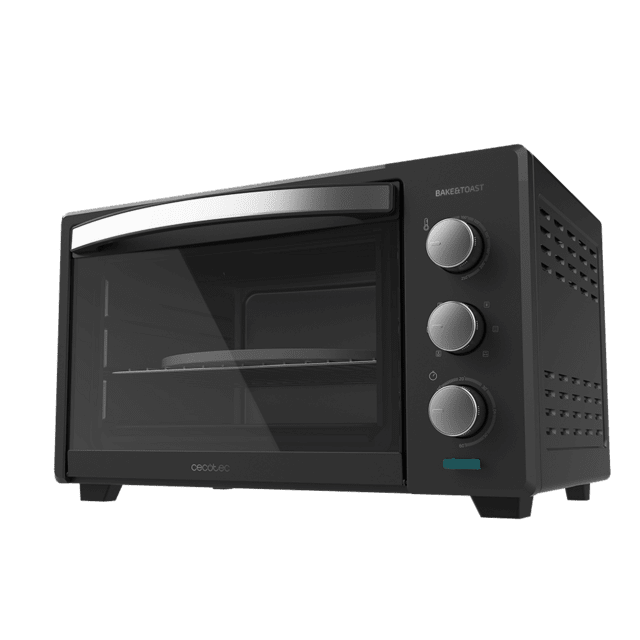 Cecotec Bake&Toast 3000 4Pizza Black Gyro. Horno de Sobremesa de Convección 30 L de 1600 W Multifunción Piedra para hornear Pizza Puerta Doble Cristal y Acero Incluye Rustidor giratorio Horno de sobremesa Envío internacional gratuito