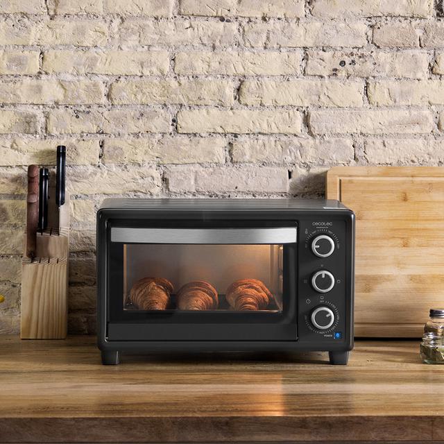 Cecotec Bake'n Toast 550. Horno Sobremesa Eléctrico de 1500 W Capacidad 23 L 3 Modos Temporizador hasta 60 minutos Temperatura regulable hasta 230ºc Horno tostador 23 litros de sobremesa En oferta
