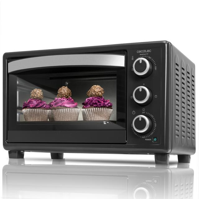 Cecotec Bake'n Toast 550 M. Horno Sobremesa Eléctrico de 1500 W Capacidad 23 L 3 Modos Temporizador hasta 60 minutos Temperatura regulable hasta 230ºc Horno tostador 23 litros de sobremesa