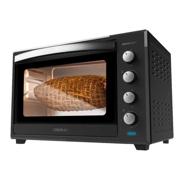Cecotec Bake&Toast 6000 Black Gyro. Horno Sobremesa de Convección de 2000 W Capacidad 60 L 12 Funciones Combinables Incluye Rustidor giratorio Acero Lacado Negro Horno sobremesa 60 litros Última moda