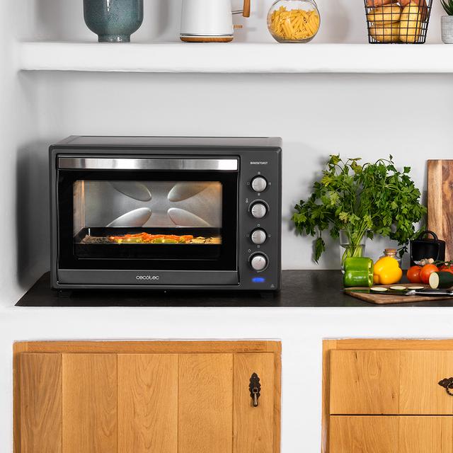 Cecotec Bake&Toast 6000 Black Gyro. Horno Sobremesa de Convección de 2000 W Capacidad 60 L 12 Funciones Combinables Incluye Rustidor giratorio Acero Lacado Negro Horno sobremesa 60 litros Última moda