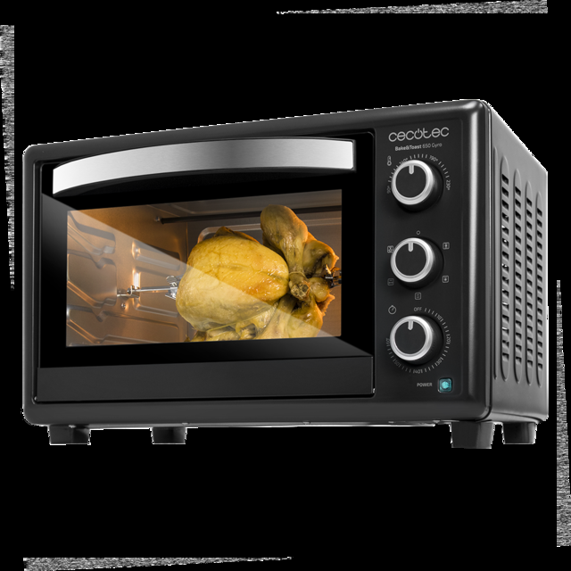 Cecotec Bake&Toast 650 Gyro. Horno Sobremesa de Convección de 1500 W 30 Litros 5 Modos Temperatura hasta 230ºC Temporizador 60 Minutos Horno de sobremesa convección 30 litros   Rebajas de fin de temporada
