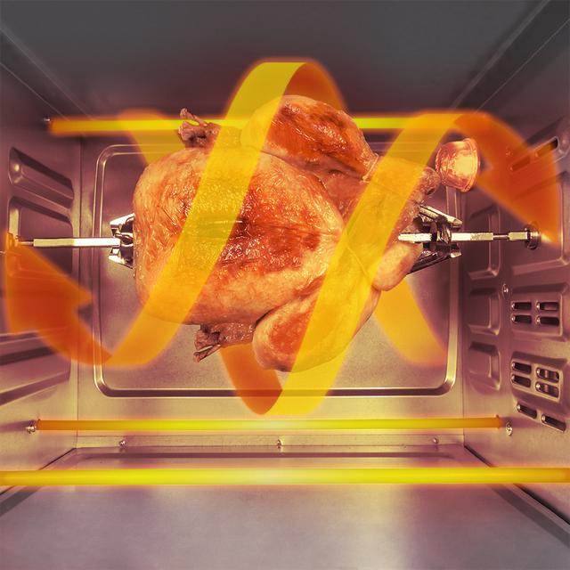 Cecotec Bake&Toast 650 Gyro. Horno Sobremesa de Convección de 1500 W 30 Litros 5 Modos Temperatura hasta 230ºC Temporizador 60 Minutos Horno de sobremesa convección 30 litros   Rebajas de fin de temporada