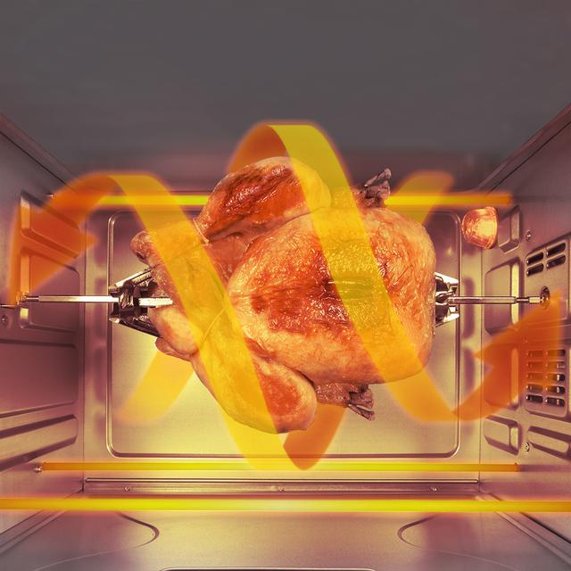 Cecotec Bake&Toast 750 Gyro. Horno Sobremesa de 2000 W Capacidad 46 L 12 Modos Temperatura hasta 230ºC y Temporizador hasta 60 Minutos Incluye Accesorio Rustidor con pinzas Negro Horno sobremesa convección eléctrico 46 litros Devoluciones gratuitas